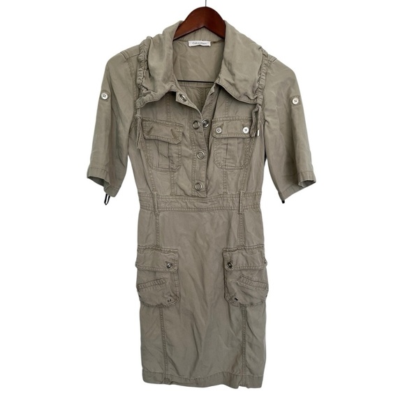 Calvin Klein Button-Up Utility Dress size 2 - Picture 1 of 5